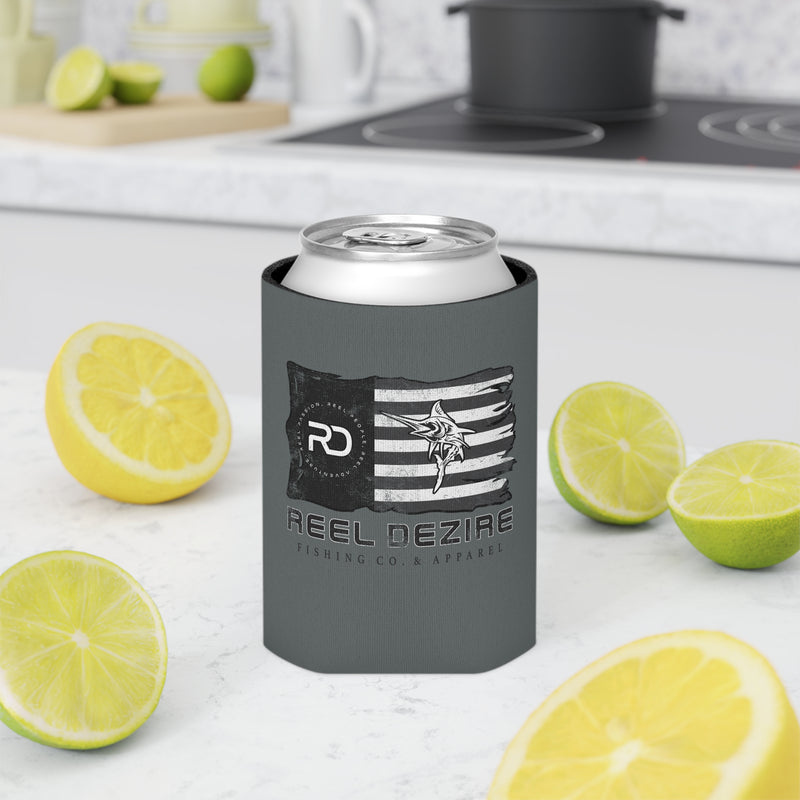 Black & White Flag Can Koozie