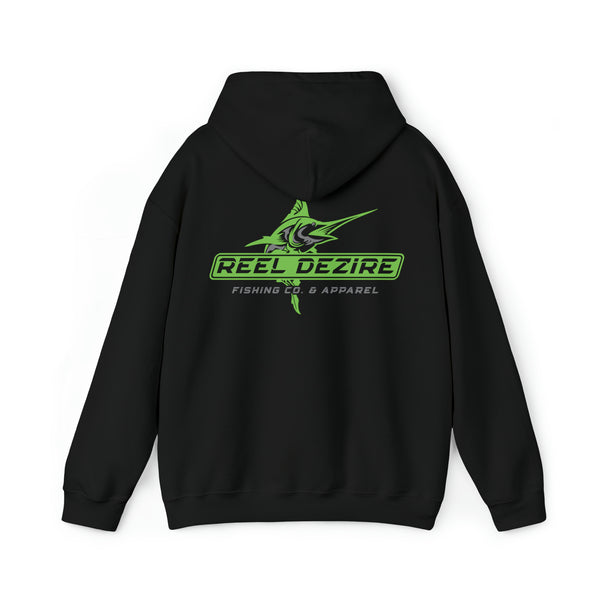 Reel Dezire Neon Green Logo Heavy Blend Sweatshirt Men's Hoodie