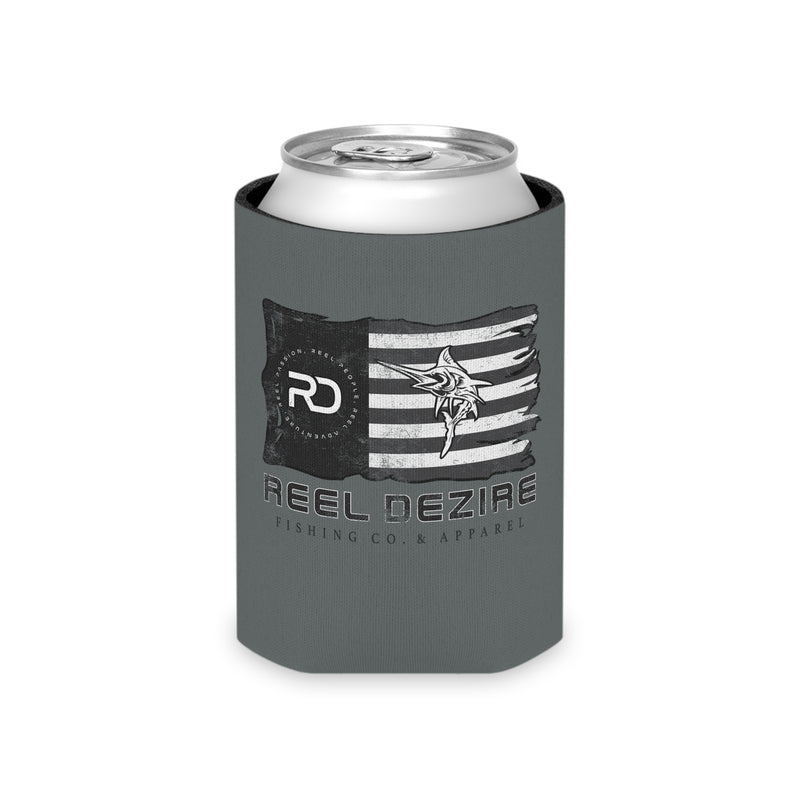 Black & White Flag Can Koozie