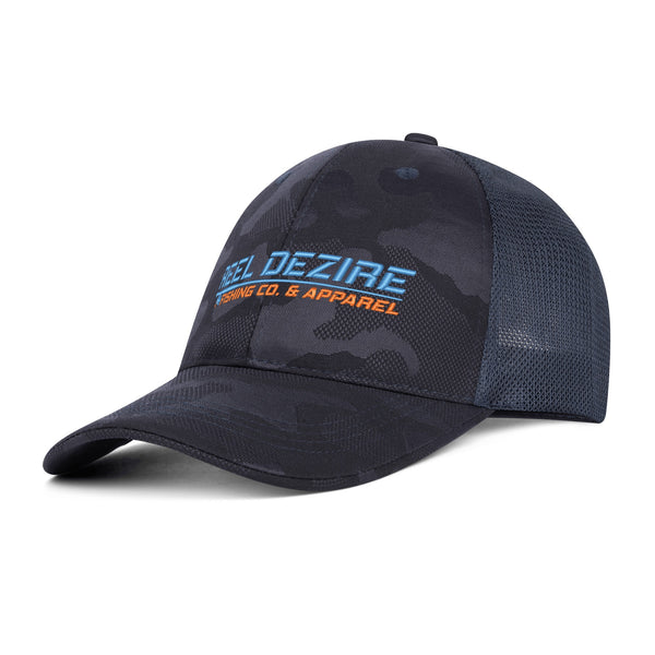 Reel Dezire Spinner Embroidered Mesh Back Camo Hat