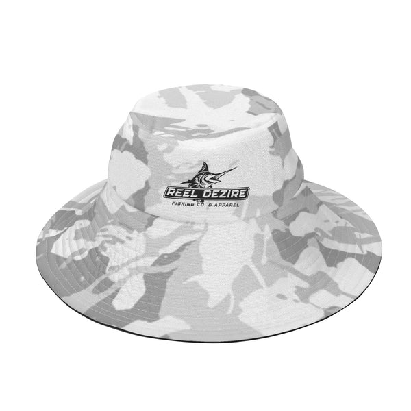 Reel Dezire White Camo  Bucket Fishermans Hat