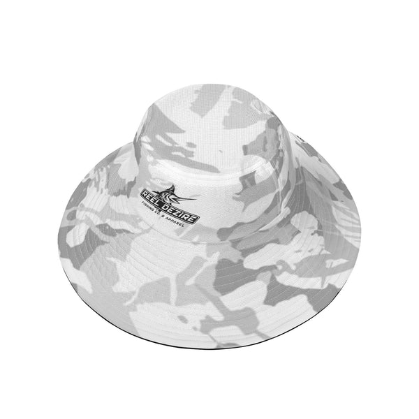 Reel Dezire White Camo  Bucket Fishermans Hat