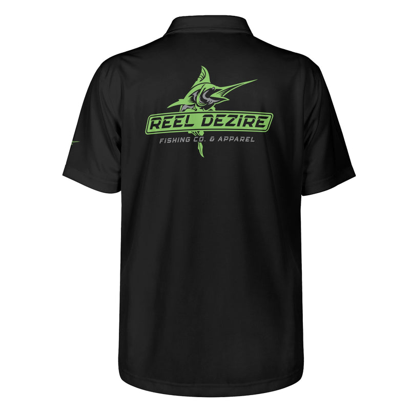 Reel Dezire Neon Green Logo  Mens Polo Shirt