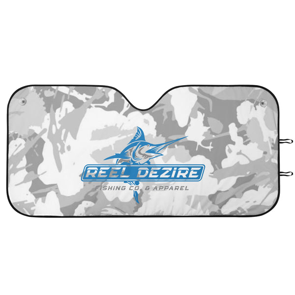 Reel Dezire White & Gray Camo  Auto Sun Shade