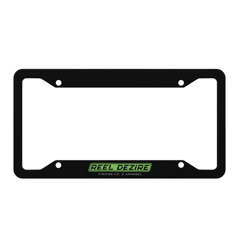 Reel Dezire Neon Green Black License Plate Frames
