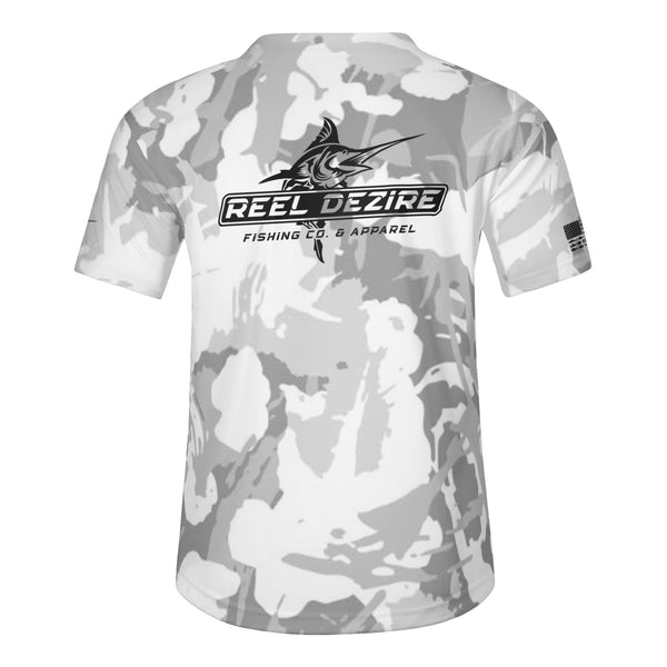 Reel Dezire White & Gray Camo Men's Baseball Jersey