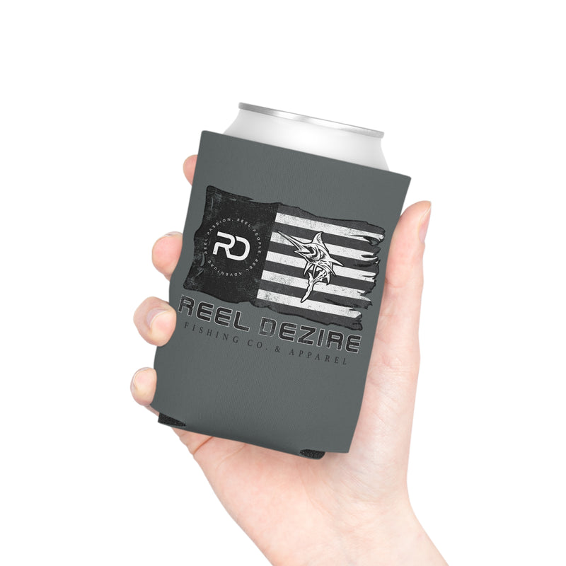 Black & White Flag Can Koozie