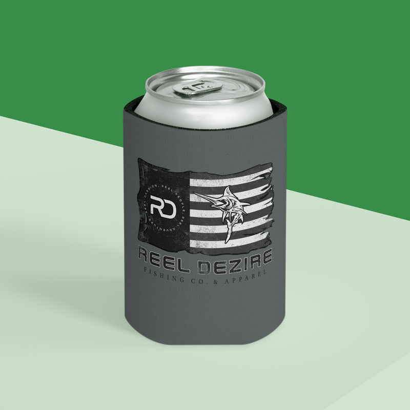 Black & White Flag Can Koozie