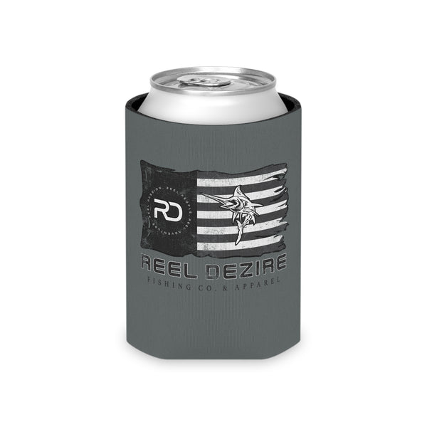 Black & White Flag Can Koozie