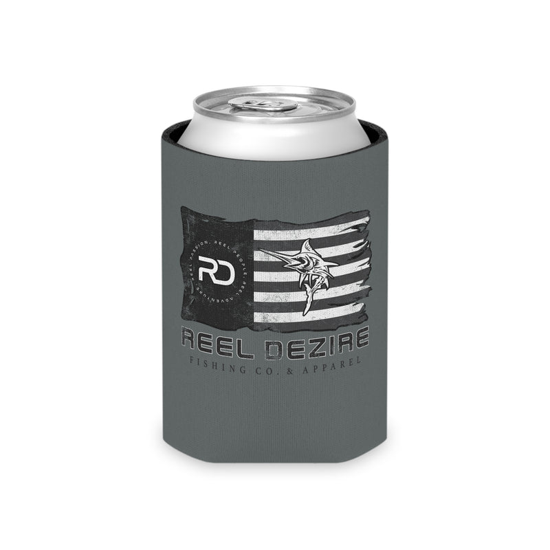 Black & White Flag Can Koozie