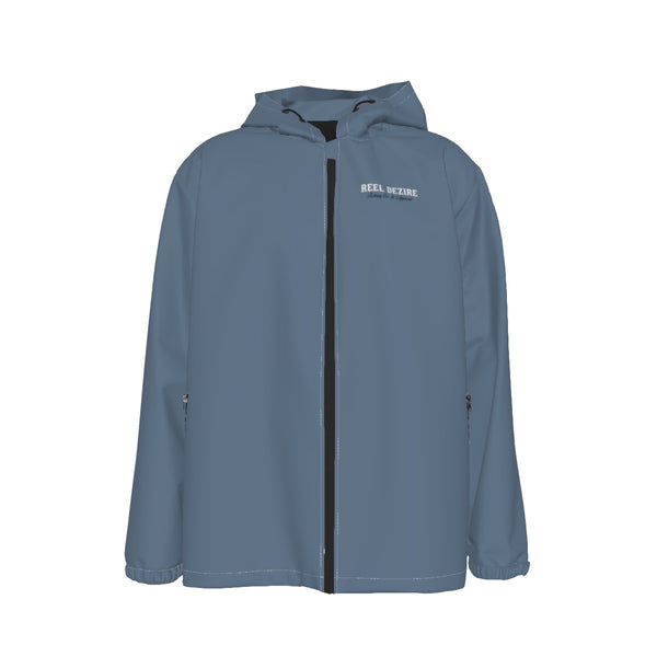Skeleton Fish Hooded Zipper Windproof Men's Jacket