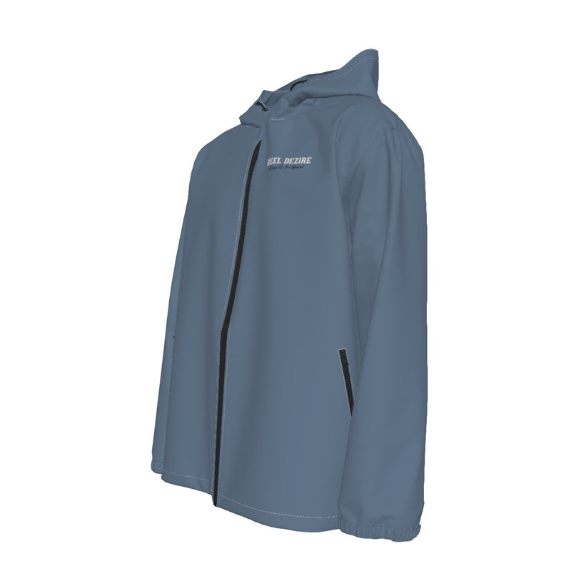 Skeleton Fish Hooded Zipper Windproof Men's Jacket