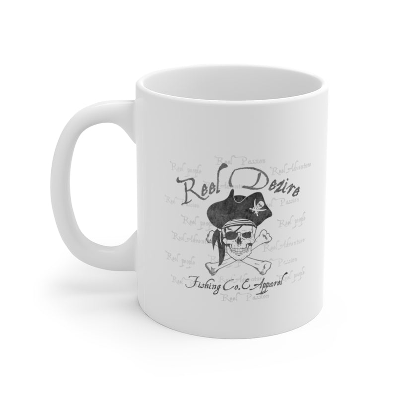 Vintage Pirate  White Ceramic Mug
