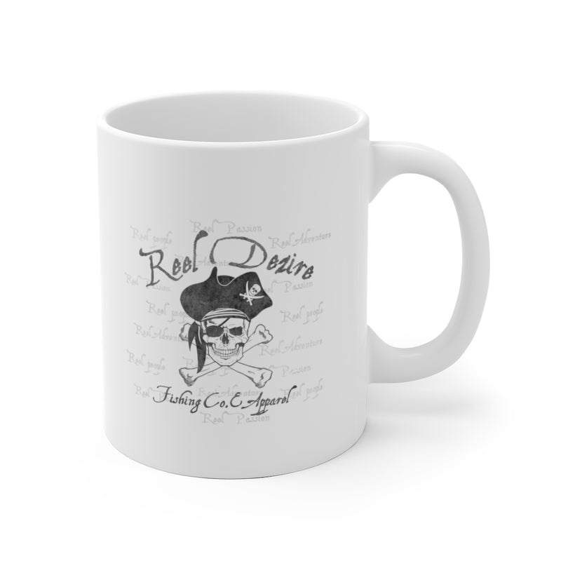 Vintage Pirate  White Ceramic Mug